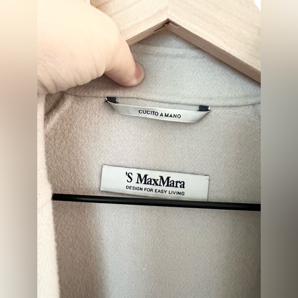 NWOT S Max Mara Arona coat in ecru - Picture 7 of 14